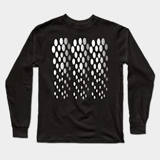 pattern of white balls, silver rain. Long Sleeve T-Shirt